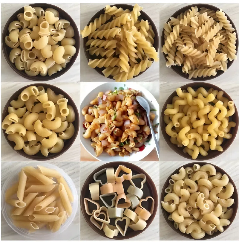 Short-cut pasta products produced by Zhuoheng macaroni equipment